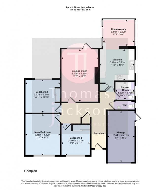 Floorplan for South Facing Garden, Magnolia Avenue